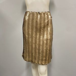 paper white gold champagne sequin mini skirt